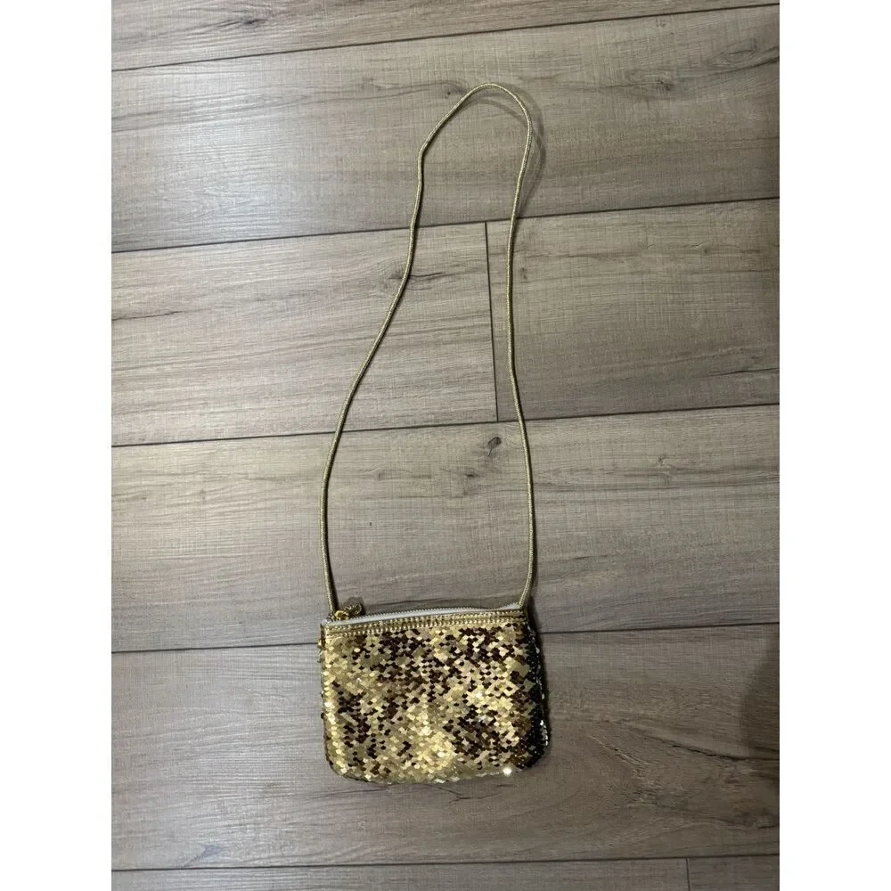 Crewcuts J.Crew gold sequin purse girls Crossbody bag Easter Sparkle Party‎